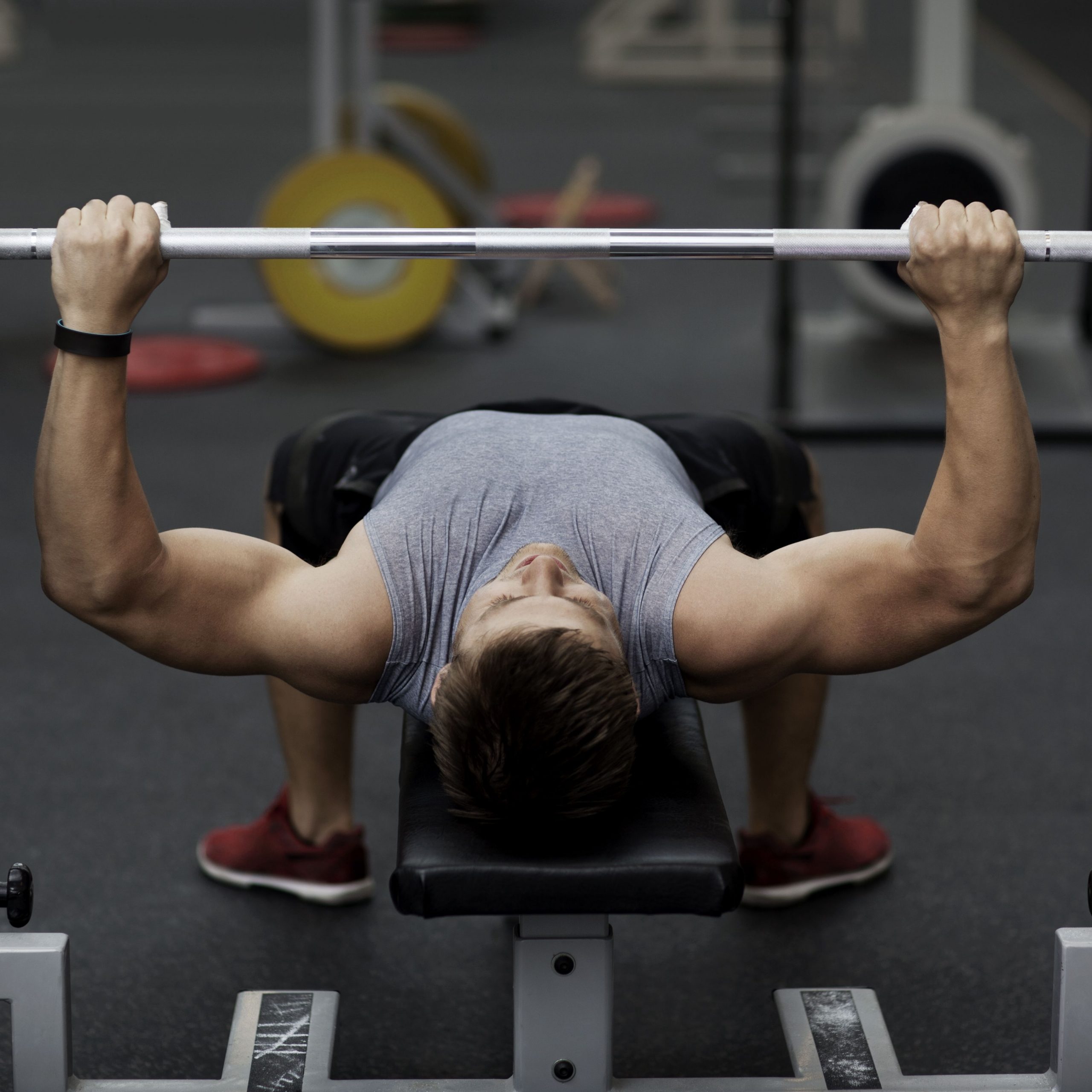 Barbell Sit-Up with Chest Press